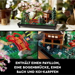 LEGO Icons 10315 Garten der Stille è un set da costruzione per adulti della linea LEGO Icons, ispirato a un giardino zen per un’esperienza di relax.
