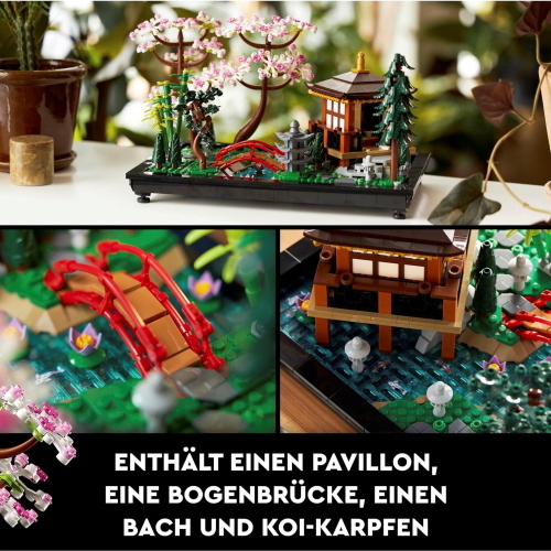 LEGO Icons 10315 Garten der Stille è un set da costruzione per adulti della linea LEGO Icons, ispirato a un giardino zen per un’esperienza di relax.