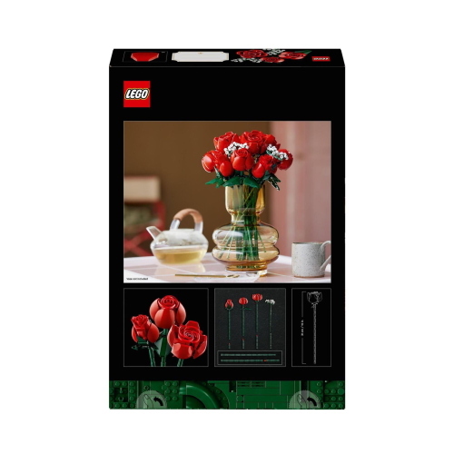 LEGO Icons 10328 Rosenstrauß è un set da costruzione per adulti con un bouquet di rose in mattoncini.