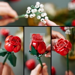 LEGO Icons 10328 Rosenstrauß è un set da costruzione per adulti con un bouquet di rose in mattoncini.