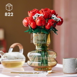 LEGO Icons 10328 Rosenstrauß è un set da costruzione per adulti con un bouquet di rose in mattoncini.