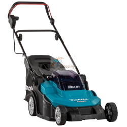 Makita DLM432PT2 è un tosaerba a batteria senza fili della linea 18V LXT, ideale per la cura del prato con taglio efficiente e massima libertà di movimento.