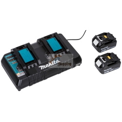 Makita DLM432PT2 è un tosaerba a batteria senza fili della linea 18V LXT, ideale per la cura del prato con taglio efficiente e massima libertà di movimento.
