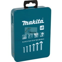 Makita Senkerset 6tlg HSS è un set da 6 punte in acciaio HSS per foratura su metallo, ideale per lavori di precisione.