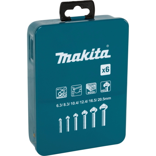 Makita Senkerset 6tlg HSS è un set da 6 punte in acciaio HSS per foratura su metallo, ideale per lavori di precisione.