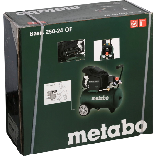 Metabo Basic 250-24 OF Kompressor, compressore d'aria della linea Basic, ideale per officina e fai-da-te.