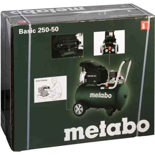 Il compressore d'aria Metabo Basic 250-50 è un pratico e affidabile modello della linea Basic, ideale per piccoli lavori di gonfiaggio e manutenzione.