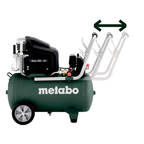 Metabo Basic 300-50 Kompressor è un compressore d'aria per applicazioni base, ideale per lavori leggeri.