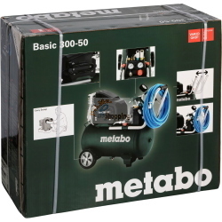Metabo Basic 300-50 Kompressor è un compressore d'aria per applicazioni base, ideale per lavori leggeri.