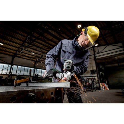Metabo WVB 18 LT BL 11-125 Quick, flessibile a batteria professionale da 125 mm con motore brushless e cambio disco rapido senza attrezzi.