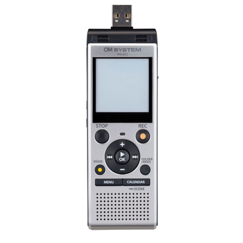 OM system WS-882 registratore vocale digitale portatile con 4GB di memoria interna per cattura audio.