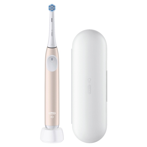 Oral-B iO Series 2 Calm Pink spazzolino elettrico ricaricabile con custodia da viaggio per una pulizia profonda e delicata.