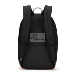 Pacsafe GO 25L zaino nero jet con capacità di 25 litri, ideale per viaggi e uso quotidiano.