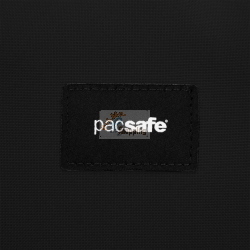 Pacsafe GO 25L zaino nero jet con capacità di 25 litri, ideale per viaggi e uso quotidiano.
