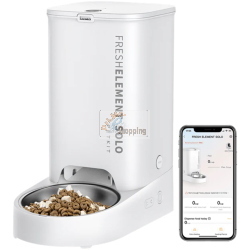 PETKIT Fresh Element SOLO New-White (P570a) è una ciotola automatica per animali domestici di colore bianco, ideale per l’alimentazione programmata di cani e gatti.