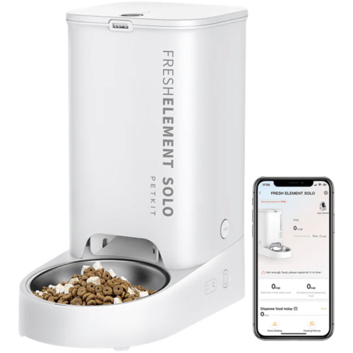 PETKIT Fresh Element SOLO New-White (P570a) è una ciotola automatica per animali domestici di colore bianco, ideale per l’alimentazione programmata di cani e gatti.