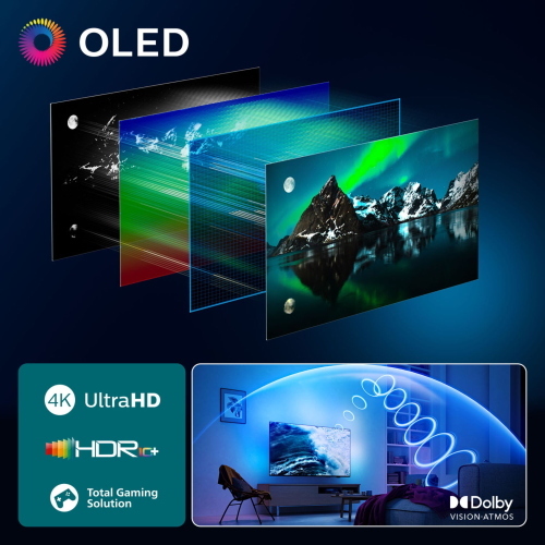 Philips 48OLED760 / 12 TV OLED 48 pollici con tecnologia per immagini nere profonde e colori vivaci