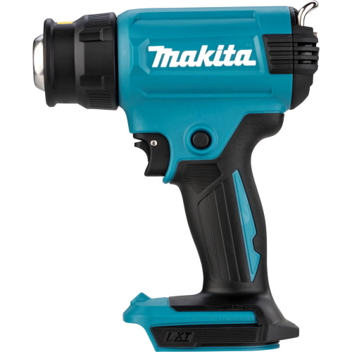 Makita DHG180Z è un asciugacapelli termico a batteria 18V senza fili con temperatura regolabile per saldatura e riscaldamento professionale.