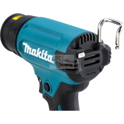 Makita DHG180Z è un asciugacapelli termico a batteria 18V senza fili con temperatura regolabile per saldatura e riscaldamento professionale.