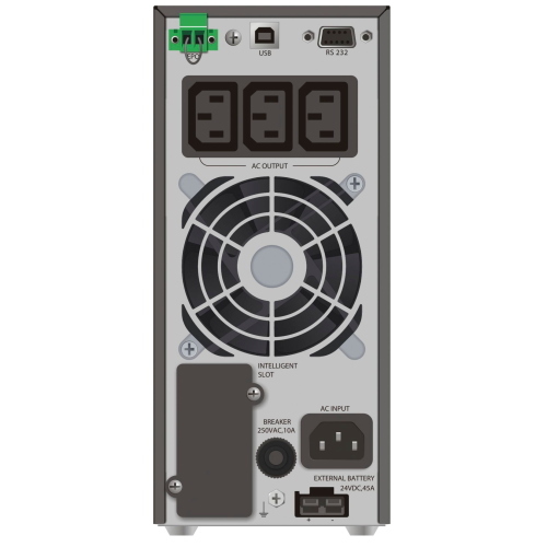 PowerWalker VFI 1000 TGS è un UPS online doppia conversione 1000 VA / 900 W per proteggere da blackout e disturbi di rete.