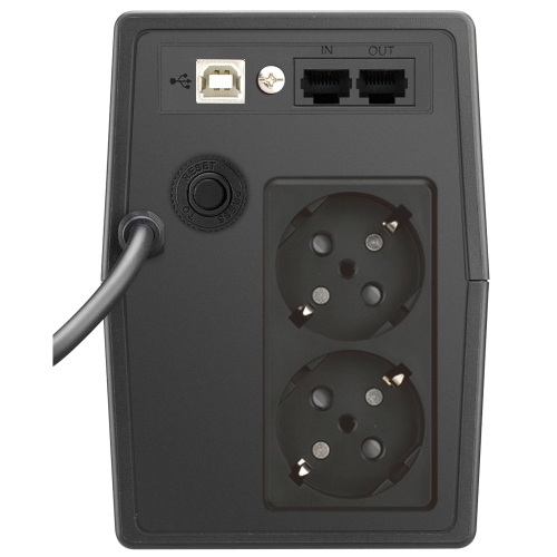 PowerWalker VI 800 SCL Schuko USV è un gruppo di continuità UPS da 800 VA con connettori Schuko per proteggere apparecchi elettronici sensibili.