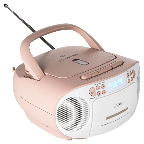 Reflexion RCR2260DAB weiß / pink è una radio portatile con ricezione DAB+ e FM dal design bicolore bianco e rosa.
