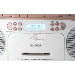 Reflexion RCR2260DAB weiß / pink è una radio portatile con ricezione DAB+ e FM dal design bicolore bianco e rosa.