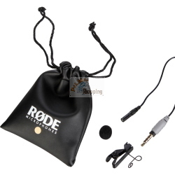 Rode SmartLav+ microfono lavalier con connettore TRRS per smartphone e tablet per registrazione audio di alta qualità.
