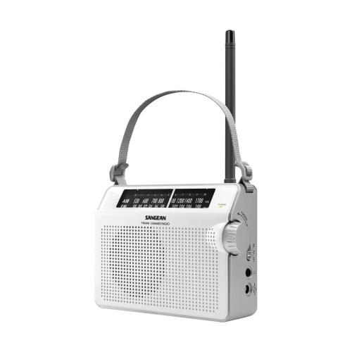 Sangean PR-D6 (Hedonic 60) di colore bianco è una radio compatta e funzionale per un audio chiaro e preciso.