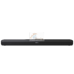 Sharp HT-SB100 soundbar nera per TV, ideale per migliorare l'audio domestico con design compatto e installazione semplice.