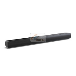 Sharp HT-SB100 soundbar nera per TV, ideale per migliorare l'audio domestico con design compatto e installazione semplice.