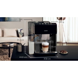 Siemens TQ 515D09 EQ.500 macchina da caffè automatica serie EQ.500 con elegante finitura Piano black.