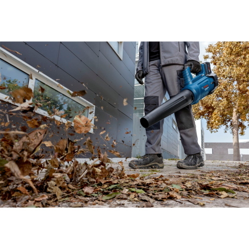 Bosch GBL 18V-750, soffiatore a batteria professionale senza fili per giardino, utensile solo compatibile con sistema Bosch 18V.
