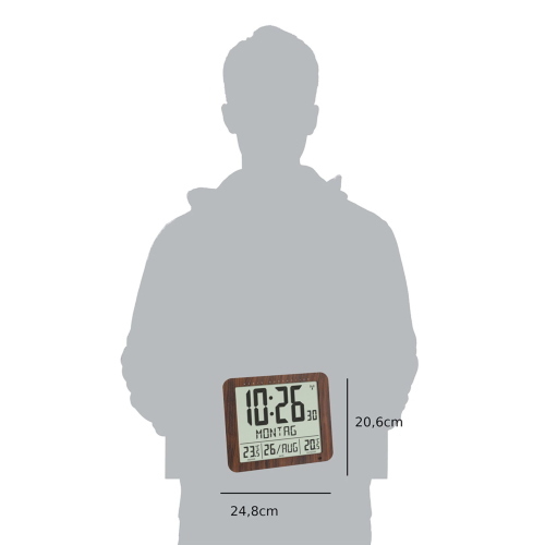 TFA 60.4518.08 è un orologio digitale radiocontrollato del marchio TFA, ideale per un’ora sempre precisa e automatica.