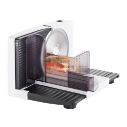 Unold 78860 Allesschneider Curve bianca, affettatrice elettrica per il taglio preciso di alimenti.