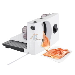Unold 78860 Allesschneider Curve bianca, affettatrice elettrica per il taglio preciso di alimenti.