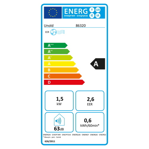 Unold 86320 è un climatizzatore mobile split con potenza di raffreddamento 5K, ideale per rinfrescare ambienti domestici e piccoli uffici.