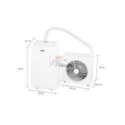 Unold 86340 è un condizionatore d'aria portatile mobile split per il raffrescamento domestico con designazione 12 K.