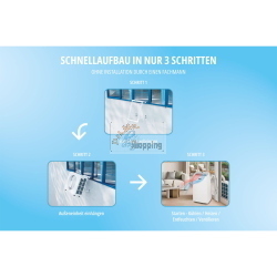 Unold 86340 è un condizionatore d'aria portatile mobile split per il raffrescamento domestico con designazione 12 K.