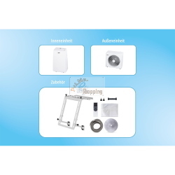 Unold 86340 è un condizionatore d'aria portatile mobile split per il raffrescamento domestico con designazione 12 K.