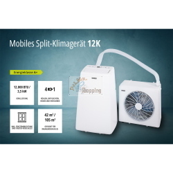 Unold 86340 è un condizionatore d'aria portatile mobile split per il raffrescamento domestico con designazione 12 K.