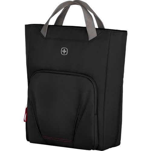 Wenger Motion Vertical Tote è una borsa tote verticale nera, pratica e dal design moderno per l'uso quotidiano.