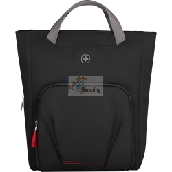 Wenger Motion Vertical Tote è una borsa tote verticale nera, pratica e dal design moderno per l'uso quotidiano.