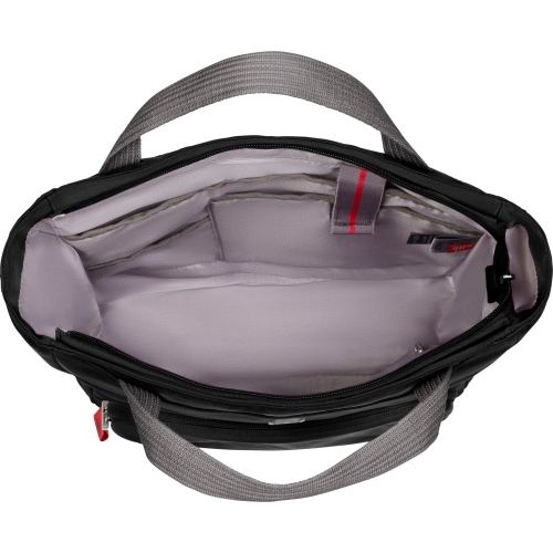 Wenger Motion Vertical Tote è una borsa tote verticale nera, pratica e dal design moderno per l'uso quotidiano.