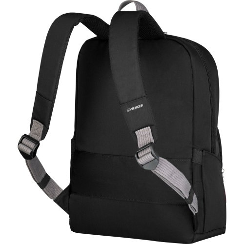 Wenger Motion Rucksack Schwarz, zaino nero della linea Motion, ideale per l’uso quotidiano grazie al design pratico e resistente.