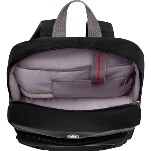 Wenger Motion Rucksack Schwarz, zaino nero della linea Motion, ideale per l’uso quotidiano grazie al design pratico e resistente.