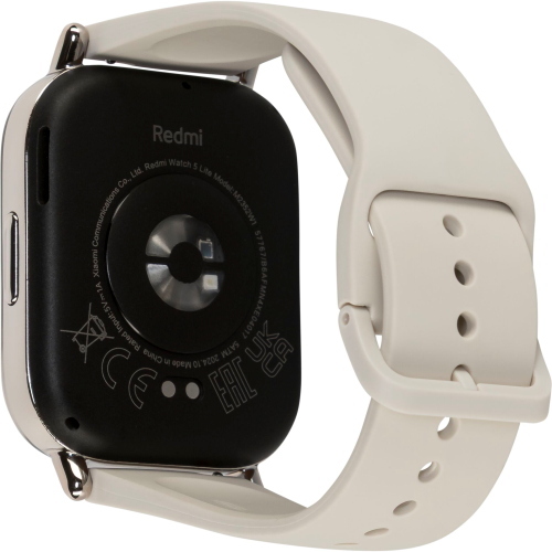 Xiaomi Redmi Watch 5 Lite in colorazione bianco oro, uno smartwatch elegante e funzionale per il monitoraggio quotidiano dell’attività fisica.