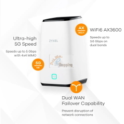 Zyxel FWA510 modem router 5G indoor con NebulaFlex offre connettività 5G ad alta velocità e fallback LTE per una connessione internet stabile e gestibile da cloud.