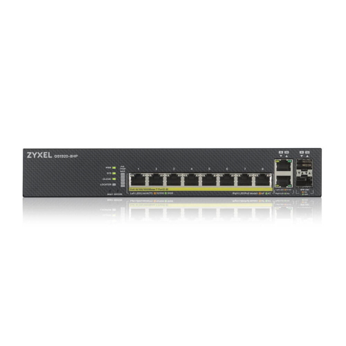 Zyxel GS1920-8HPv2 switch Smart Managed Gigabit con 10 porte PoE per reti aziendali affidabili.