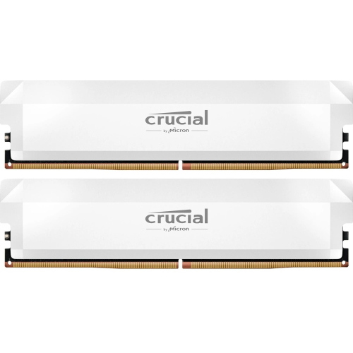 Crucial Pro Overclocking White UDIMM 64GB kit, DDR5-6000, CL40-40-40-80